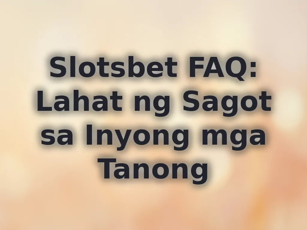 Mga sagot sa account questions